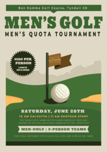 Men Only Quota Tournament Bon Homme Golf Course Tyndall South Dakota
