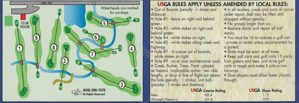 score card bon homme golf course